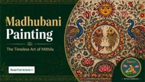 Madhubani painting on makhana pack — traditional Mithila folk art Bihar