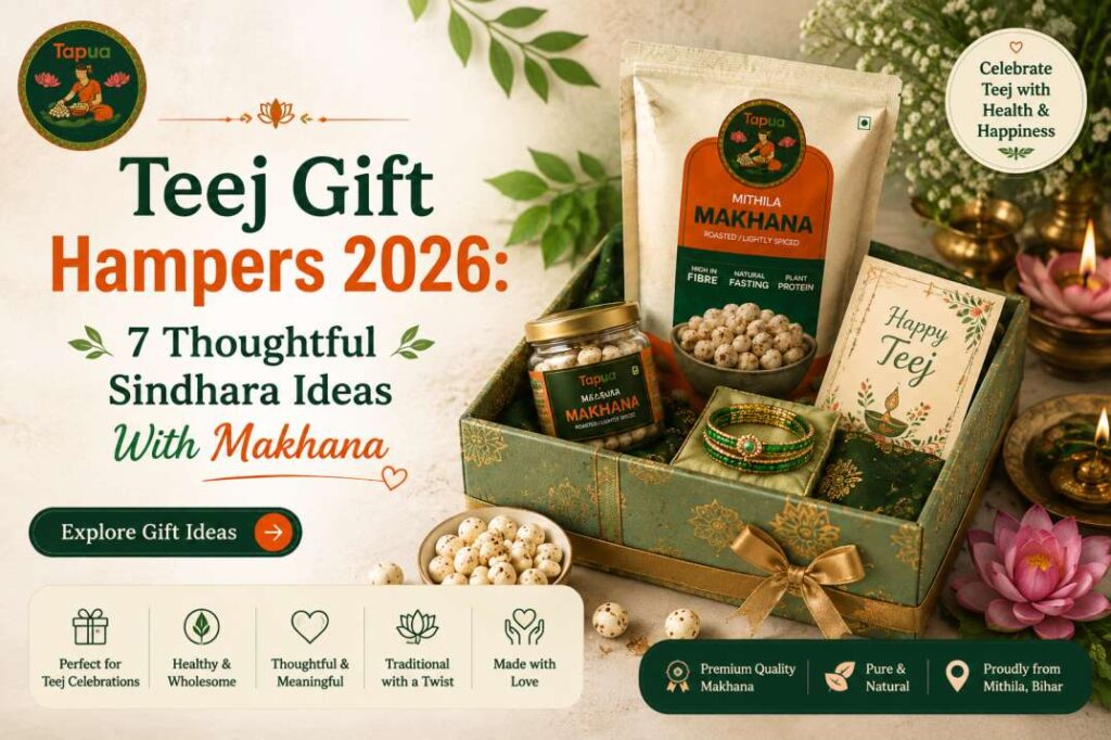 Festive Sindhara gift basket with sweets bangles and a makhana hamper