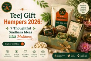 Festive Sindhara gift basket with sweets bangles and a makhana hamper