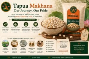 Makhana export shipment of packaged fox nuts ready for international markets