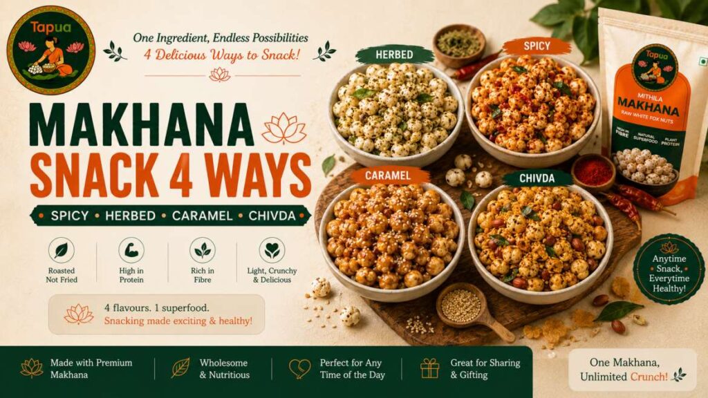 Makhana Snack 4 Ways